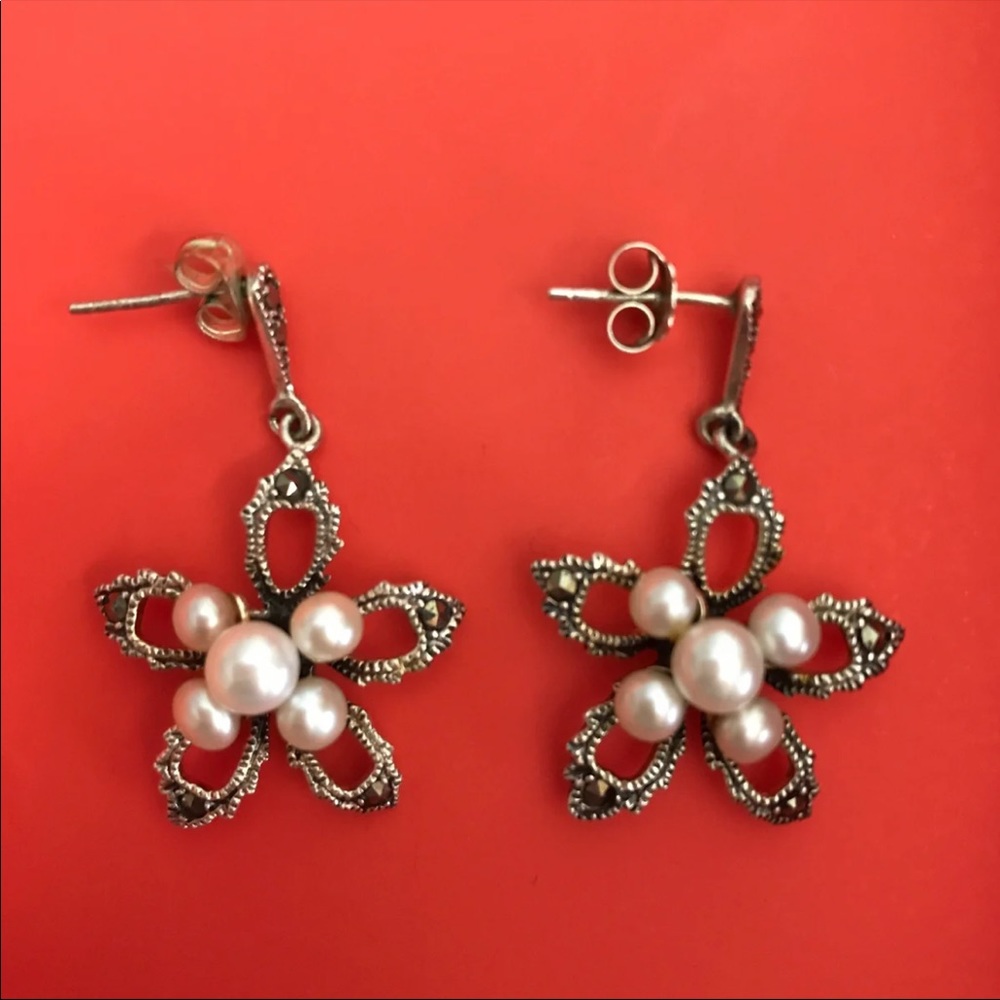 Floral Pearl Earrings (New)